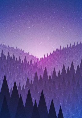 Gizemli orman manzara