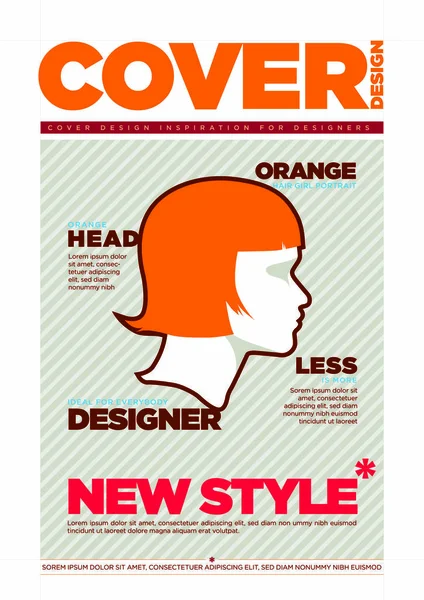 Magazine Cover Design Template — Stock Vector