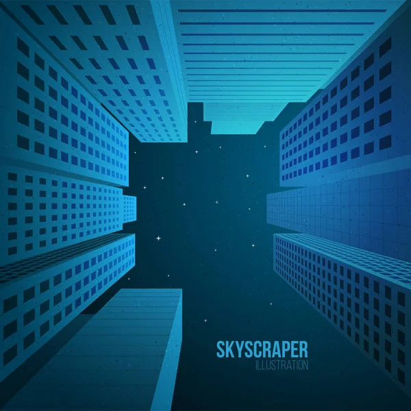 Skyscrapers in the night — Stock Vector