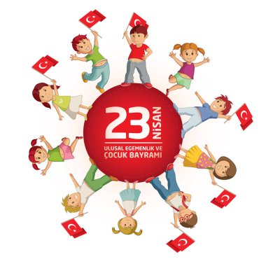 April 23 Turkish National Sovereignty and Childrens Day clipart