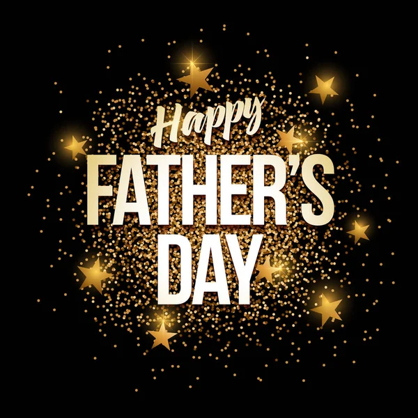 Feliz Dia do Pai banner de fundo dourado brilho . —  Vetores de Stock