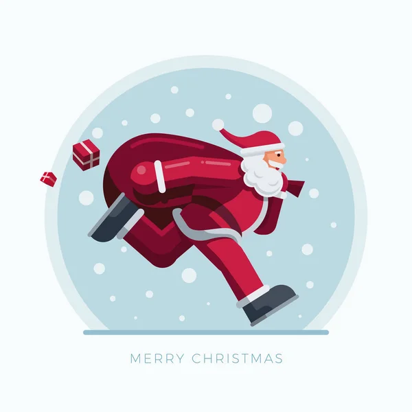 Jultomten springer — Stock vektor
