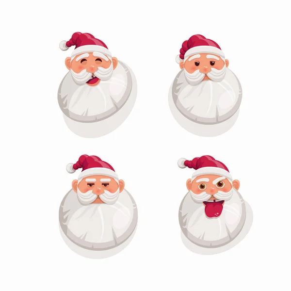 Retrato de Santa Claus de dibujos animados — Vector de stock