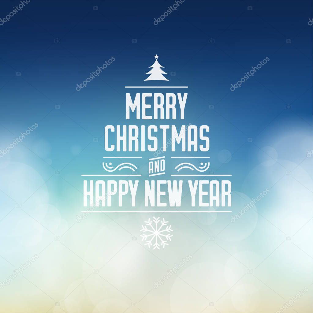 Merry Christmas and Happy New Year Greeting