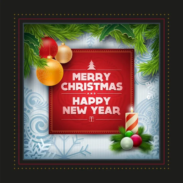 Diseño de tarjetas de felicitación de Navidad — Vector de stock