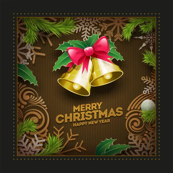 Karácsonyi üdvözlőkártya dizájn — Stock Vector