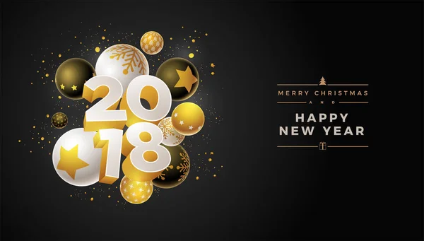 New Year 2018 Design — Stockvector