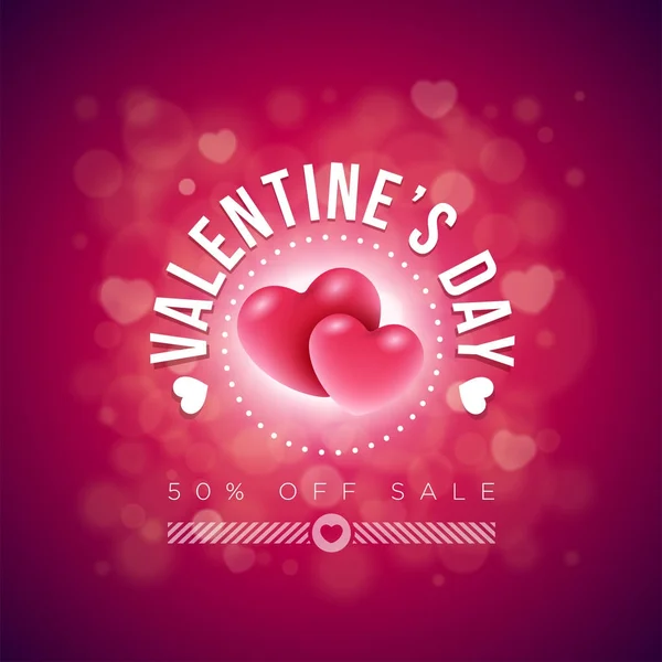 Valentines Day Card Design — Stock Vector