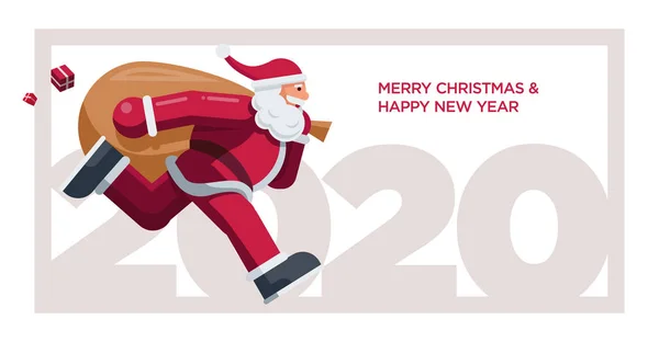 圣诞老人，2020年 — 图库矢量图片