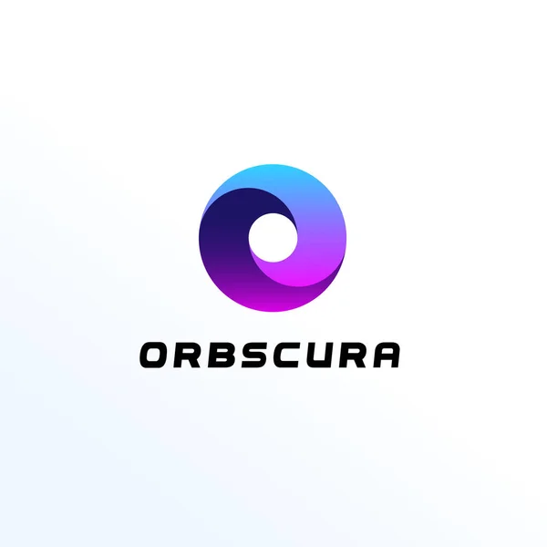 Modelo Colorido Abstrato Logotipo Forma Circular —  Vetores de Stock