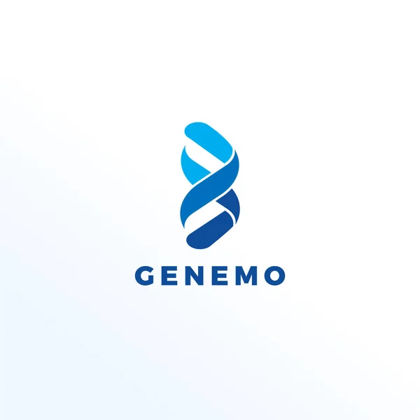 Símbolo Diseño Logotipo Genoma Adn Abstracto Icono Vectores de stock libres de derechos