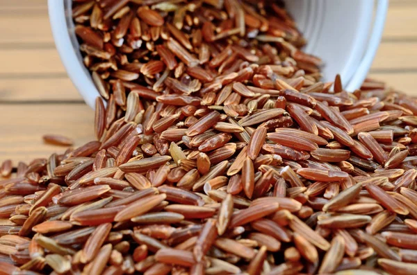 Rice on table Stock Image