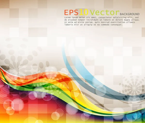 Různobarevné vlny abstraktní pozadí — Stockový vektor