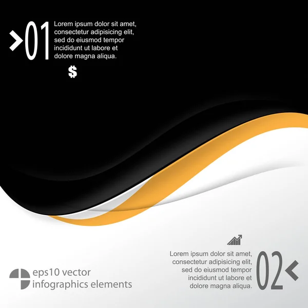 Wellen-Infografik Hintergrund — Stockvektor