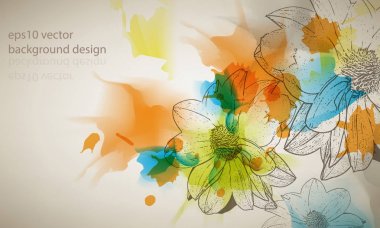 Sununuz için soyut çiçek şablon