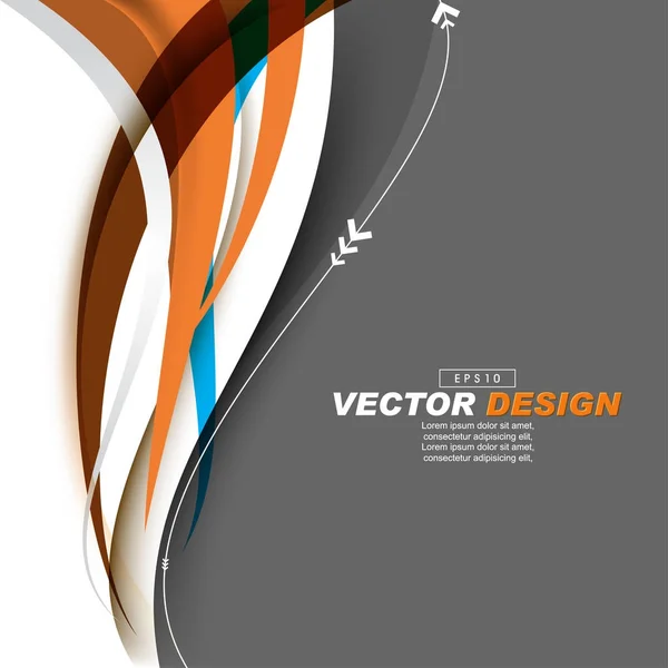 Fondo Colorido Elegante Abstracto Con Líneas Ondulantes — Vector de stock