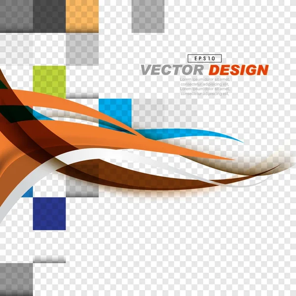 Abstrait Fond Coloré Élégant Avec Des Lignes Ondulantes — Image vectorielle