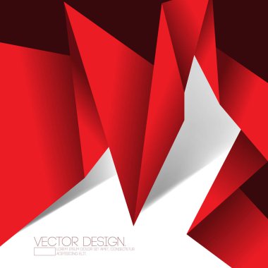 Origami katlanmış kağıt malzeme soyut tasarım ilham