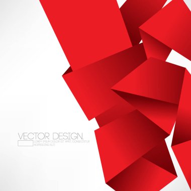 Origami katlanmış kağıt öğeler kurumsal tasarım ilham