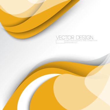 Dalga öğeleri düz düzen kavramı kurumsal arka plan tasarım