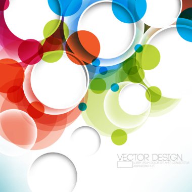 geometrik daire konsept tasarımı örtüşen çok renkli arka plan