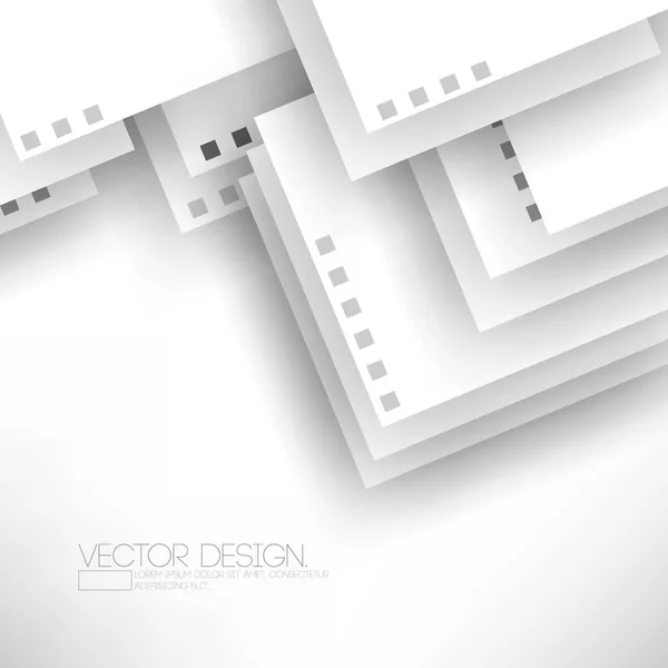 Superposición Elementos Papel Diseño Plano Concepto Fondo Diseño — Vector de stock