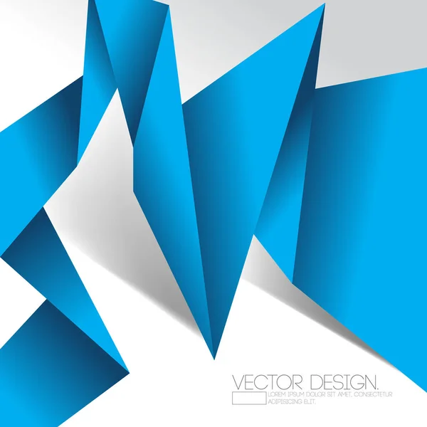 Origami Inspirado Plegado Material Papel Diseño Abstracto — Vector de stock