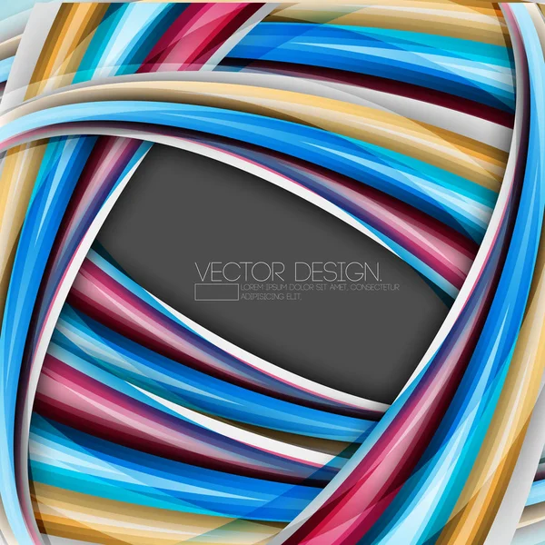 Multicolor Superposición Colorido Abstracto Líneas Dibujos Animados Efecto Diseño — Vector de stock