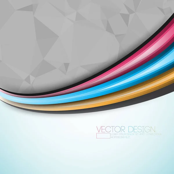 Multicolor Överlappande Färgglad Abstrakt Linjer Cartoon Effekt Design — Stock vektor