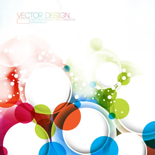 Diseño Concepto Círculo Geométrico Superpuesto Fondo Multicolor — Vector de stock