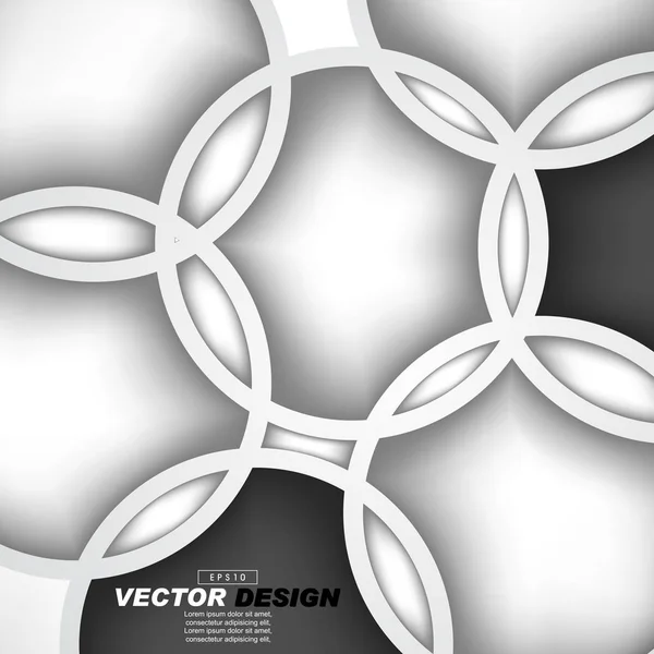 Platte Indeling Vector Conceptontwerp Cirkels Geometrische Overlappende — Stockvector