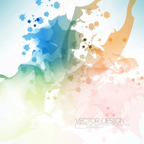 Watercolor Effect Abstract Background Design — Stock Vector