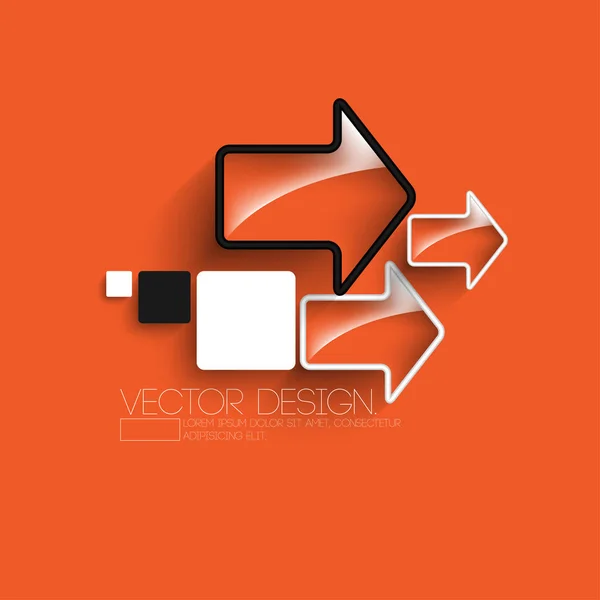 Diseño Diseño Plano Elementos Flecha Símbolo — Vector de stock