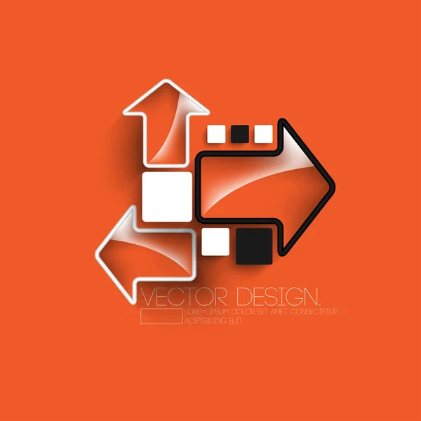 Diseño Diseño Plano Elementos Flecha Símbolo — Vector de stock