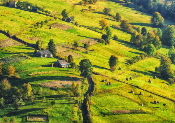 Autumn evening in the Carpathians