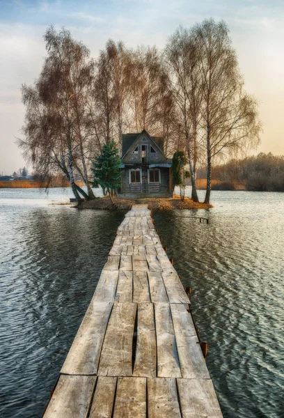 Small house on the river