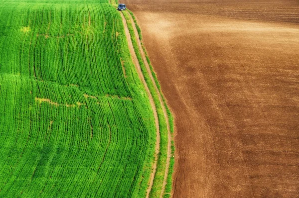 Campo Primavera Pintoresco Campo Montañoso Campo Agrícola Primavera — Foto de Stock