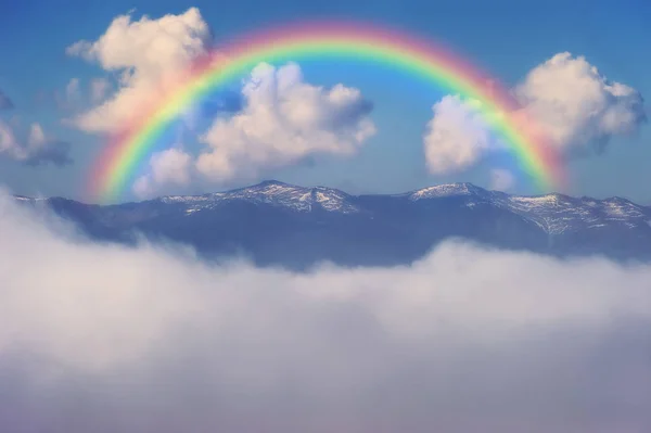 Rainbow Mountains Autumn Carpathians Storm — Stock Photo, Image