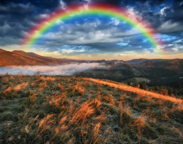 Rainbow Mountains Autumn Carpathians Storm — 스톡 사진