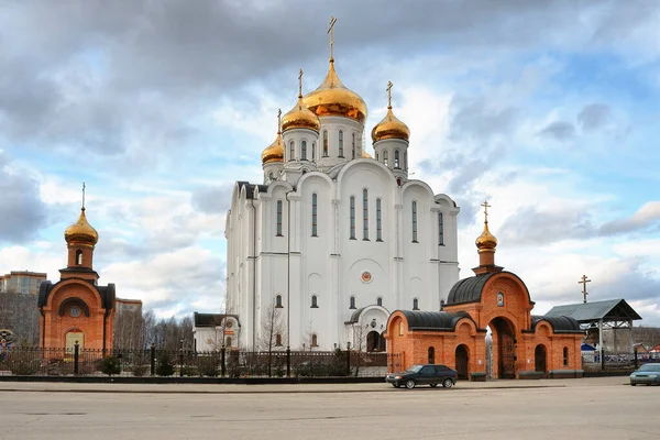 Katedralen Stephen Perm Det Ortodoxa Andliga Centret Syktyvkar Vårmoln Över — Stockfoto
