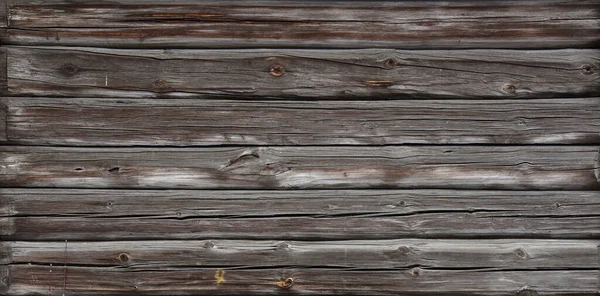 Vieux mur brun en rondins. Texture décrépite en bois — Photo