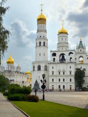 Moskova Kremlin 'deki Büyük İvan' ın çan kulesi. Rusya