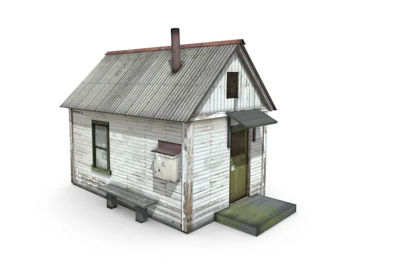 Beyaz arka planda 3D kabin çalışanı. 3d modelini ayır