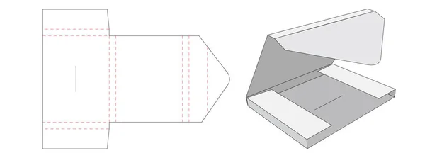 Torba Pocztowa Opakowanie Die Cut Szablon Projektu — Wektor stockowy