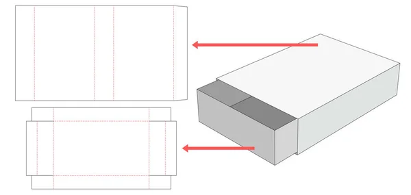 Matchlåda Die Cut Mall — Stock vektor