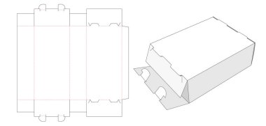2 kilitli kutu die şablonu kes