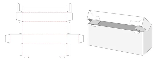 Boîte Emballage Verrouillage Automatique Die Cut Template Design — Image vectorielle