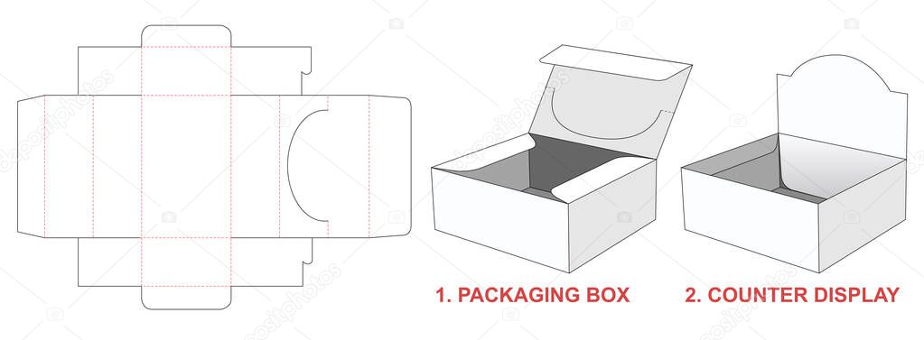 2 in 1 packaging box die cut template