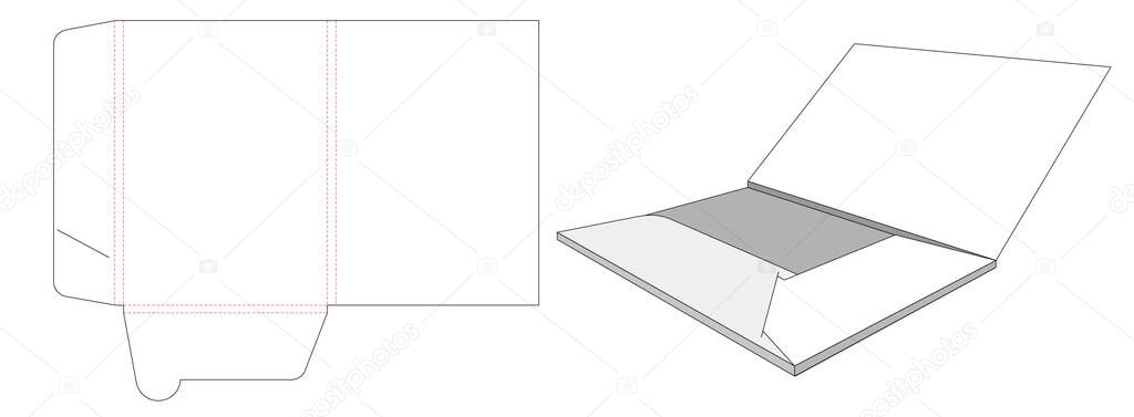 Cardboard folder die cut template design