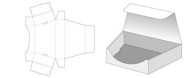Trapezoid şekilli paket kutusu ölüm şablonu